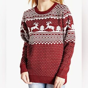 V28 Women’s Reindeer Holiday Sweater Sz M